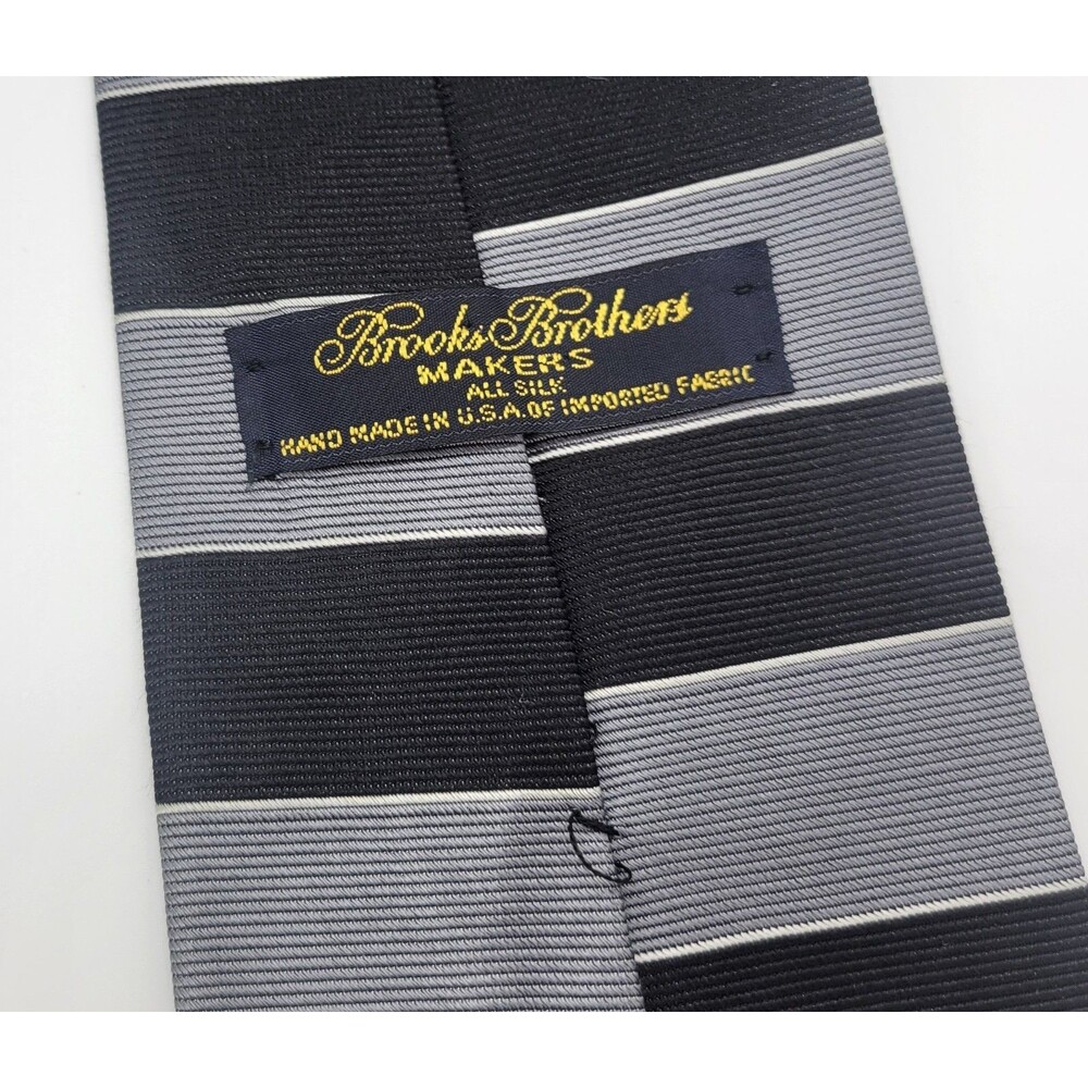 Brooks Brothers Tie Lot Makers Striped Silk Made In USA - Picture 2 of 14